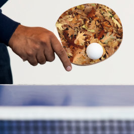 Raquete De Ping Pong outono, folhas secas