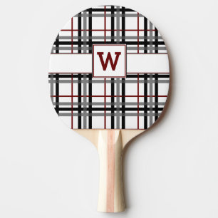 Raquete De Ping Pong Pá branca e vermelha preta de Pong do sibilo da