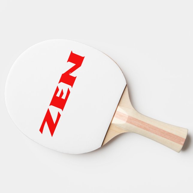 Raquete De Ping Pong Pá branco vermelho Zen (Lateral)