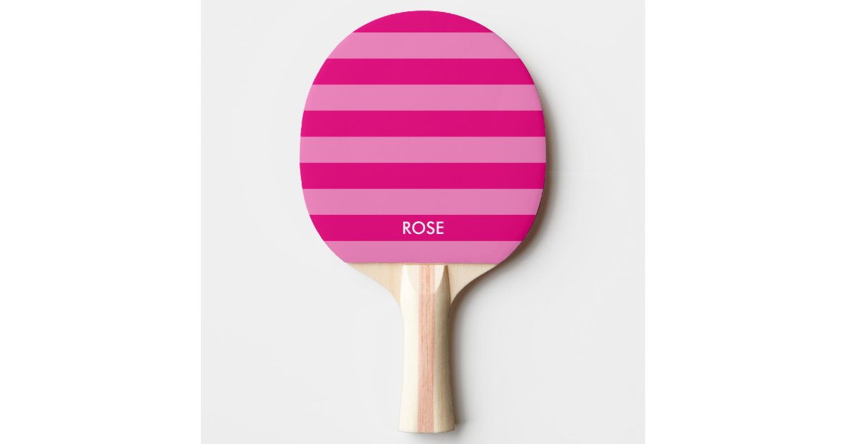 Raquete De Ping Pong Xadrez rosa-palha escandinava Nome monograma
