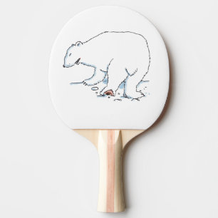 Raquete De Ping Pong Pá de pingue-pongue do Urso Polar