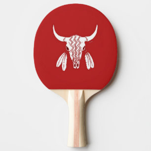 Raquete De Ping Pong Pá de pingue-pongue Red Ghost Dance Buffalo