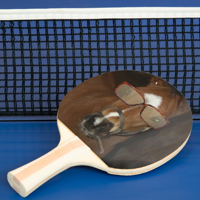 Raquete De Ping Pong Pá De Pino De Pino De Fumar Cavalo Humorístico (Insitu)