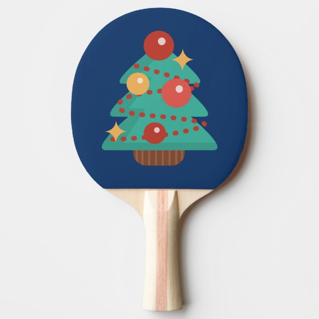 Raquete De Ping Pong Pá de Pong do sibilo da árvore de Natal (Frente)