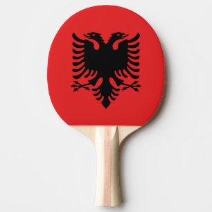 Raquete De Ping Pong Pá do pong do sibilo com a bandeira de Albânia