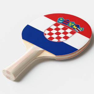 Raquete De Ping Pong Pá do pong do sibilo com a bandeira de Croatia