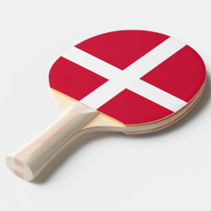 Raquete De Ping Pong Pá do pong do sibilo com a bandeira de Dinamarca