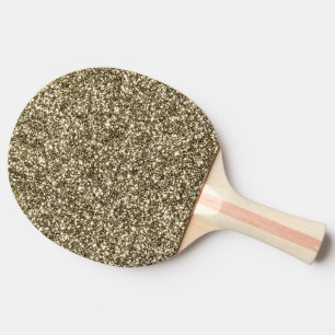 Raquete De Ping Pong Pá Dourado do brilho da prata do ténis de mesa d