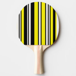 Raquete De Ping Pong pá preto amarelo listras pingue-pongue