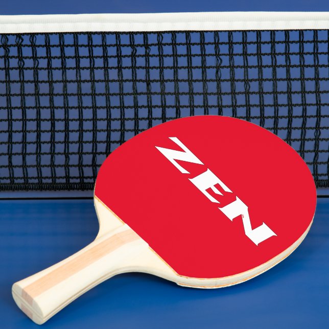 Raquete De Ping Pong Pá vermelho branco Zen (Insitu)