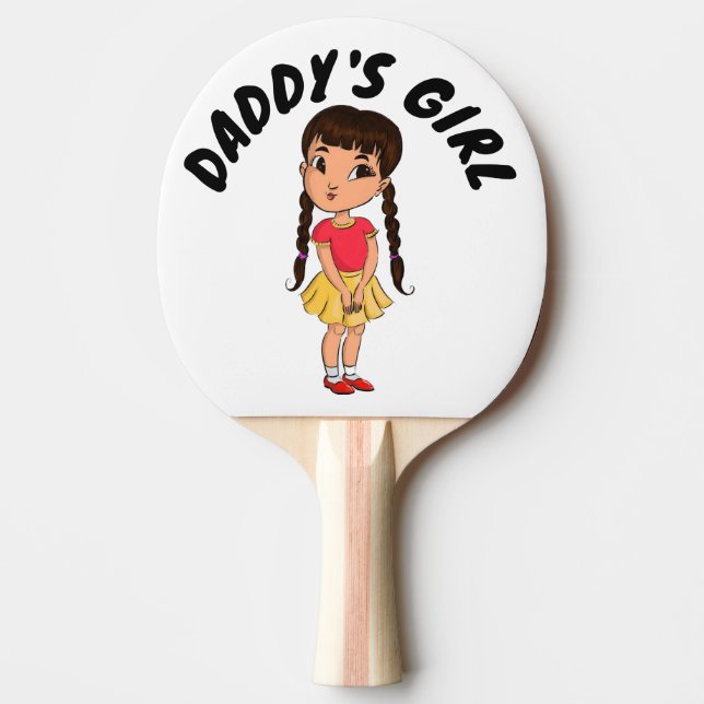 Raquete De Ping Pong PADDLE DE GAROTA pai PARA ELA (Frente)