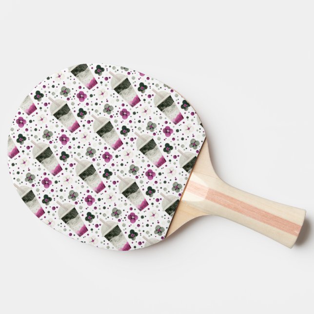 Raquete De Ping Pong Paddles Pong do Orgulho Asexual (Lateral)
