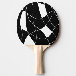 Raquete De Ping Pong padrão abstrato preto e branco moderno