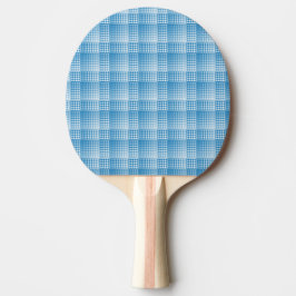 Raquete De Ping Pong Padrão Abstrato Xadrez Branco Azul