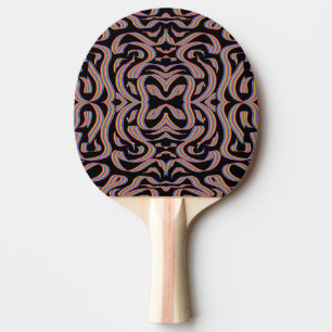 Raquete De Ping Pong Padrão Artístico de Torções de Fita Colorida com C