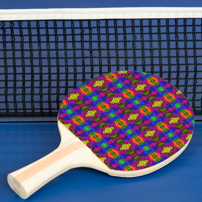 Raquete De Ping Pong Padrão Brilhante de abstrato Art (Insitu)