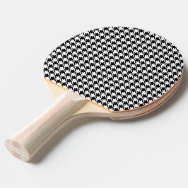 Raquete De Ping Pong Padrão Clássico Houndstooth Preto e Branco