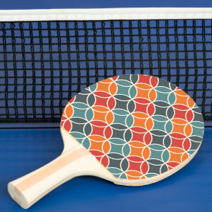 Raquete De Ping Pong Padrão Colorido de Estilo Moderno do Século Médio