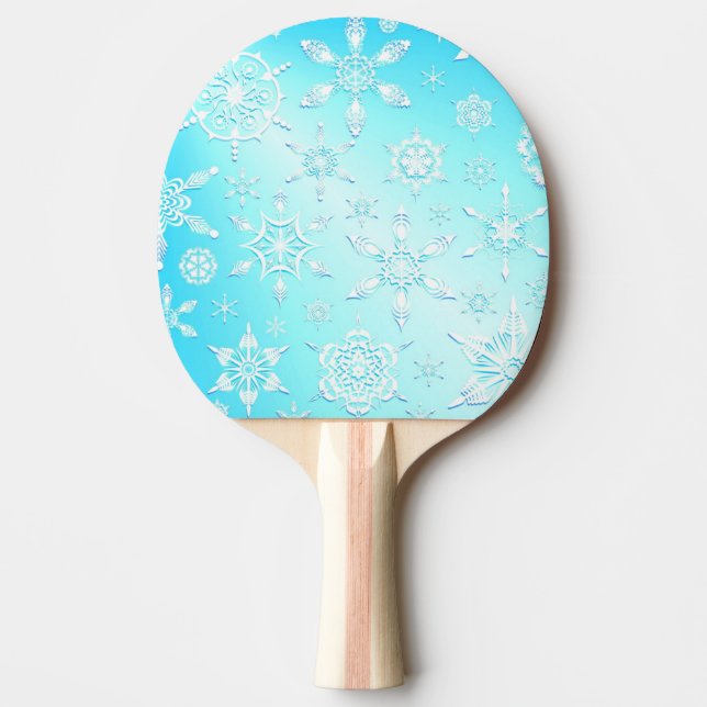 Raquete De Ping Pong Padrão Crystal Snowflakes (Frente)