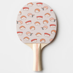 Raquete De Ping Pong Padrão Cute Nigiri Sushi Sem Costura