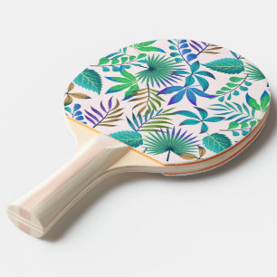 Raquete De Ping Pong Padrão das folhas tropicais