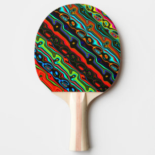 Raquete De Ping Pong Padrão de Abstrato de cor suave e colorido
