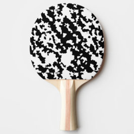 Raquete De Ping Pong Padrão de Abstrato de preto branco irregular