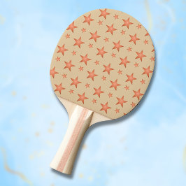 Raquete De Ping Pong Padrão de amido em laranja de gradiente de terraco