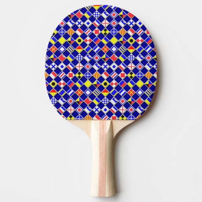Raquete De Ping Pong Padrão de azulejos de Sinalizador Náutico com Veri (Frente)