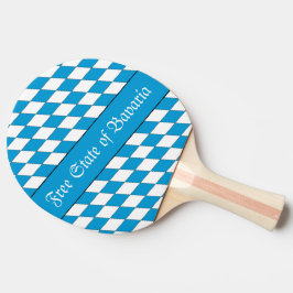 Raquete De Ping Pong Padrão de Baviera Branca e Azul Medieval