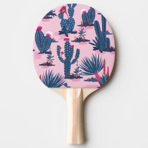 Raquete De Ping Pong Padrão de Bloqueio de Cactus de Verão Doce