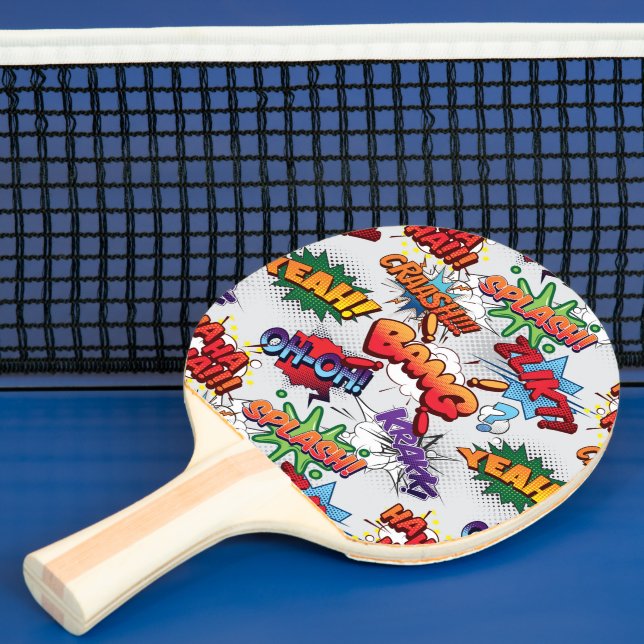 Raquete De Ping Pong Padrão de Bolhas de Super Herói (Insitu)