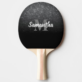 Raquete De Ping Pong Padrão de brilho preto
