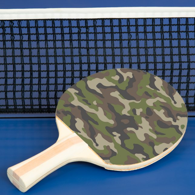 Raquete De Ping Pong Padrão de Camuflagem Verde (Insitu)