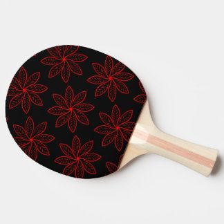 Raquete De Ping Pong Padrão de Crimson em Preto