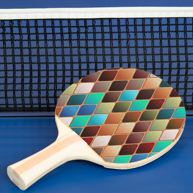 Raquete De Ping Pong Padrão de Diamante Colorido (Insitu)