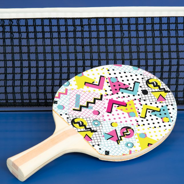 Raquete De Ping Pong Padrão de Estilo de Memphis Pós-moderno (Insitu)