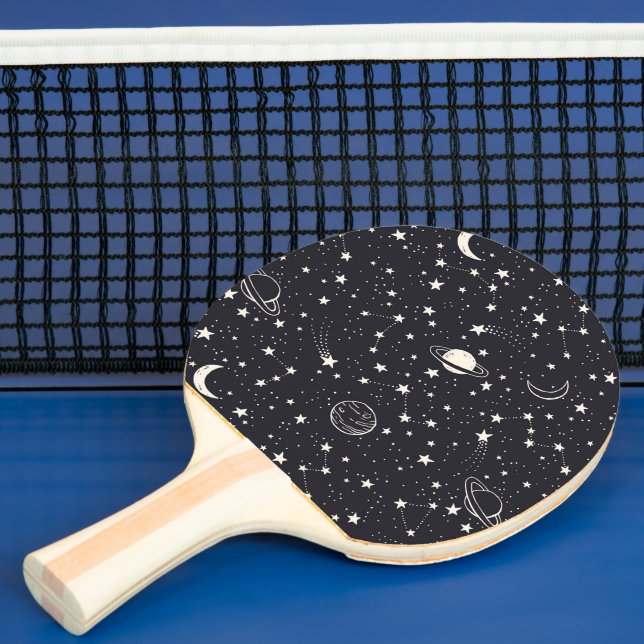 Raquete De Ping Pong Padrão de estrelas e planetas (Insitu)