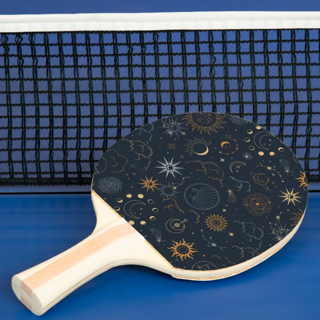 Raquete De Ping Pong Padrão de estrelas e planetas (Insitu)