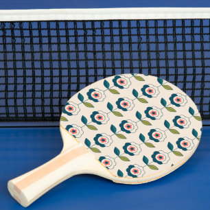 Raquete De Ping Pong Padrão de Flor do Jardim de Diversão