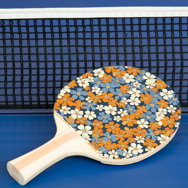 Raquete De Ping Pong Padrão de Flores Ditsy (Insitu)