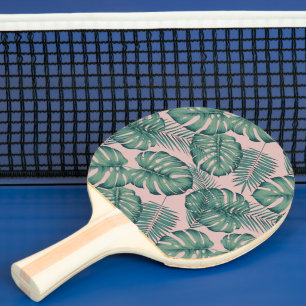 Raquete De Ping Pong Padrão de Folha Tropical