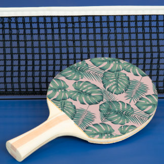 Raquete De Ping Pong Padrão de Folha Tropical