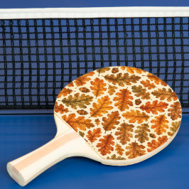 Raquete De Ping Pong Padrão de Folhas de Carvalho Outonal | Estética da