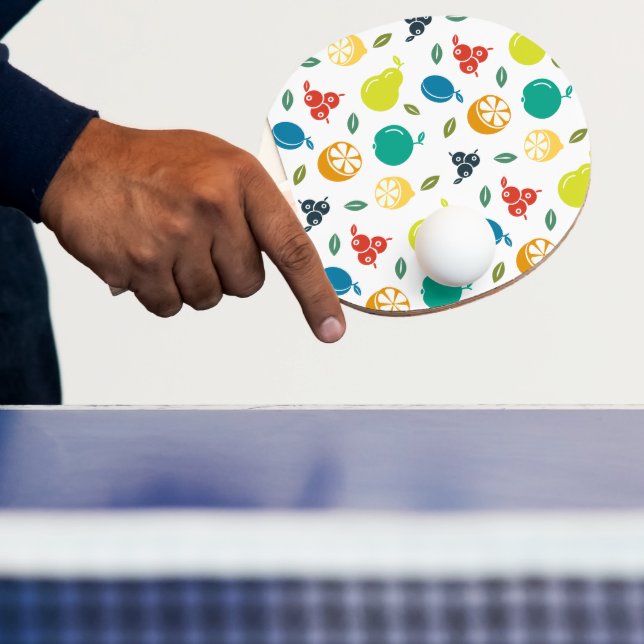 Raquete De Ping Pong Padrão de fruta, ameixa, laranja, limão, pera, maç (Insitu)