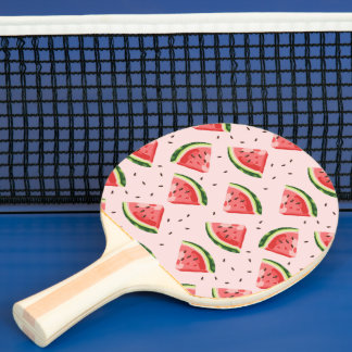 Raquete De Ping Pong Padrão de Fruta de melancia de aquarela
