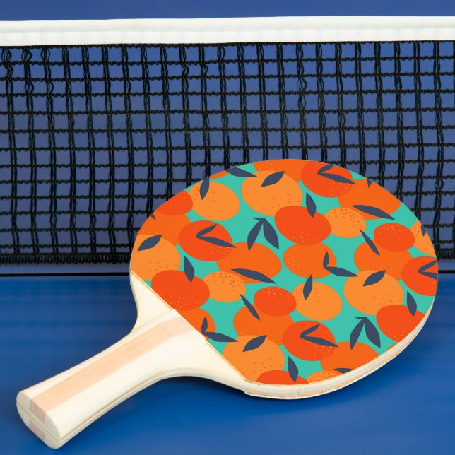 Raquete De Ping Pong Padrão de Fruta laranja abstrato (Insitu)