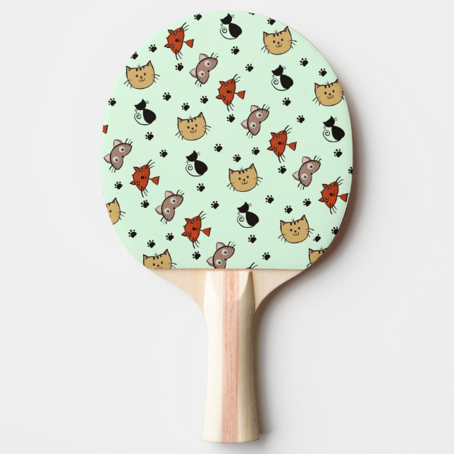 Raquete De Ping Pong Padrão de Gatinho (Frente)