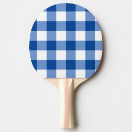 Raquete De Ping Pong Padrão de gingham azul