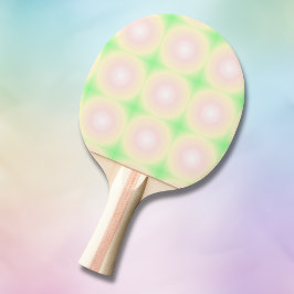 Raquete De Ping Pong Padrão de Gradiente Óptico 3D Branco Rosa Verde Pá